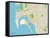 Political Map of San Diego, CA-null-Framed Stretched Canvas