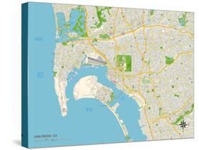 Political Map of San Diego, CA-null-Stretched Canvas