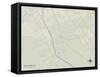 Political Map of San Elizario, TX-null-Framed Stretched Canvas