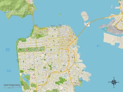 Political Map Of San Francisco CA Prints AllPosters Com Political Map Of San Francisco Ca U L PYAVMG0 