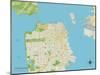 Political Map of San Francisco, CA-null-Mounted Art Print