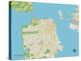 Political Map of San Francisco, CA-null-Stretched Canvas