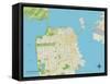 Political Map of San Francisco, CA-null-Framed Stretched Canvas