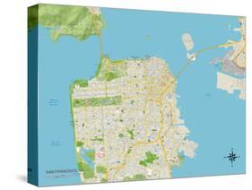 Political Map of San Francisco, CA-null-Stretched Canvas