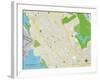 Political Map of San Leandro, CA-null-Framed Art Print