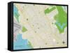 Political Map of San Leandro, CA-null-Framed Stretched Canvas