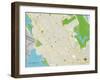 Political Map of San Leandro, CA-null-Framed Art Print