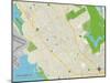 Political Map of San Leandro, CA-null-Mounted Art Print