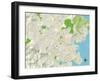 Political Map of San Rafael, CA-null-Framed Art Print