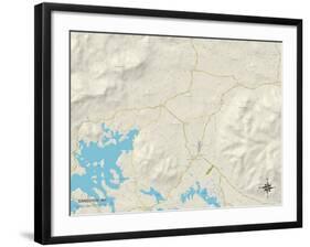 Political Map of Sandwich, NH-null-Framed Art Print