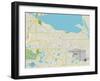 Political Map of Sanford, FL-null-Framed Art Print