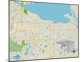 Political Map of Sanford, FL-null-Mounted Art Print