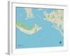 Political Map of Sanibel, FL-null-Framed Art Print