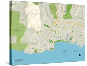 Political Map of Santa Cruz, CA-null-Stretched Canvas