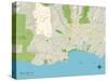 Political Map of Santa Cruz, CA-null-Stretched Canvas