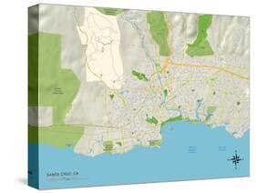 Political Map of Santa Cruz, CA-null-Stretched Canvas