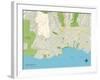 Political Map of Santa Cruz, CA-null-Framed Art Print