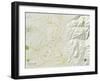 Political Map of Santa Fe, NM-null-Framed Art Print