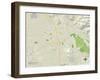 Political Map of Santa Rosa, CA-null-Framed Art Print