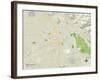 Political Map of Santa Rosa, CA-null-Framed Art Print