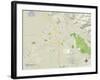 Political Map of Santa Rosa, CA-null-Framed Art Print