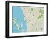 Political Map of Sarasota, FL-null-Framed Art Print