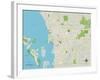 Political Map of Sarasota, FL-null-Framed Art Print