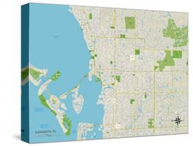 Political Map of Sarasota, FL-null-Stretched Canvas