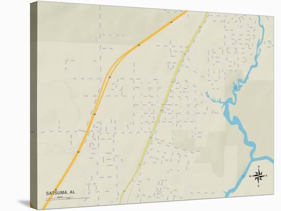 Political Map of Satsuma, AL-null-Stretched Canvas