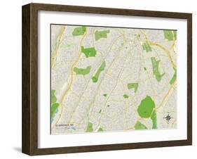 Political Map of Scarsdale, NY-null-Framed Art Print