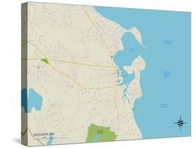 Political Map of Scituate, MA-null-Stretched Canvas