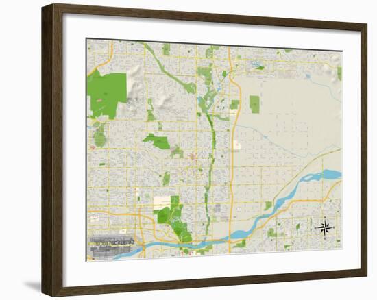 Political Map of Scottsdale, AZ-null-Framed Art Print