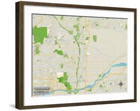 Political Map of Scottsdale, AZ-null-Framed Art Print