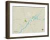 Political Map of Seaford, DE-null-Framed Art Print