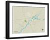 Political Map of Seaford, DE-null-Framed Art Print