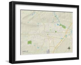 Political Map of Searcy, AR-null-Framed Art Print