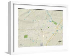 Political Map of Searcy, AR-null-Framed Art Print