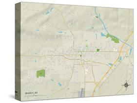 Political Map of Searcy, AR-null-Stretched Canvas