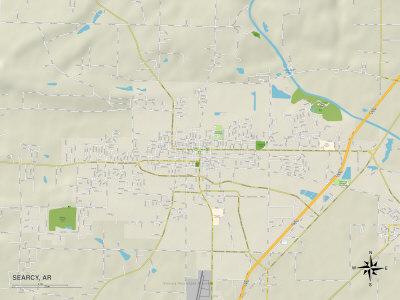 'Political Map of Searcy, AR' Posters | AllPosters.com