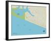 Political Map of Seaside, FL-null-Framed Art Print