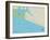 Political Map of Seaside, FL-null-Framed Art Print