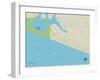 Political Map of Seaside, FL-null-Framed Art Print