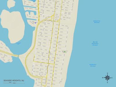 Political Map Of Seaside Heights NJ Art AllPosters Com Political Map Of Seaside Heights Nj U L PYAWNI0