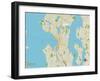 Political Map of Seattle, WA-null-Framed Art Print