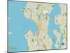 Political Map of Seattle, WA-null-Mounted Art Print