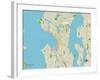 Political Map of Seattle, WA-null-Framed Art Print