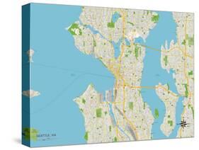 Political Map of Seattle, WA-null-Stretched Canvas