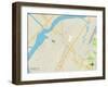 Political Map of Secaucus, NJ-null-Framed Art Print