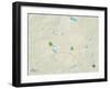 Political Map of Senoia, GA-null-Framed Art Print