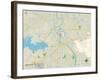 Political Map of Shreveport, LA-null-Framed Art Print